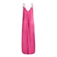 thumbnail image 4 of LSLJS Robe d'Été Décontractée Aguichant pour Femme, Sans Manches, à Col Rond, Unie, avec Fente, Grande Taille, 4 of 4