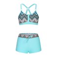 thumbnail image 4 of Huesdet Women's Bikini Swimsuit Triangle String Halter Two Piece Bathing Suits(Blue,M), 4 of 6