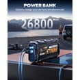 thumbnail image 2 of 6000A Car Battery Jump Starter, 26800mAh Portable Battery Booster Pack for Gas and 12L Diesel Engines, Safe Jumper Cables, Fast Charging, LED Light Included, 2 of 5