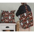thumbnail image 5 of Soimoi Red Rayon Fabric Bear & Reindeer Cartoon Print Fabric by the Yard 56 Inch Wide, 5 of 5