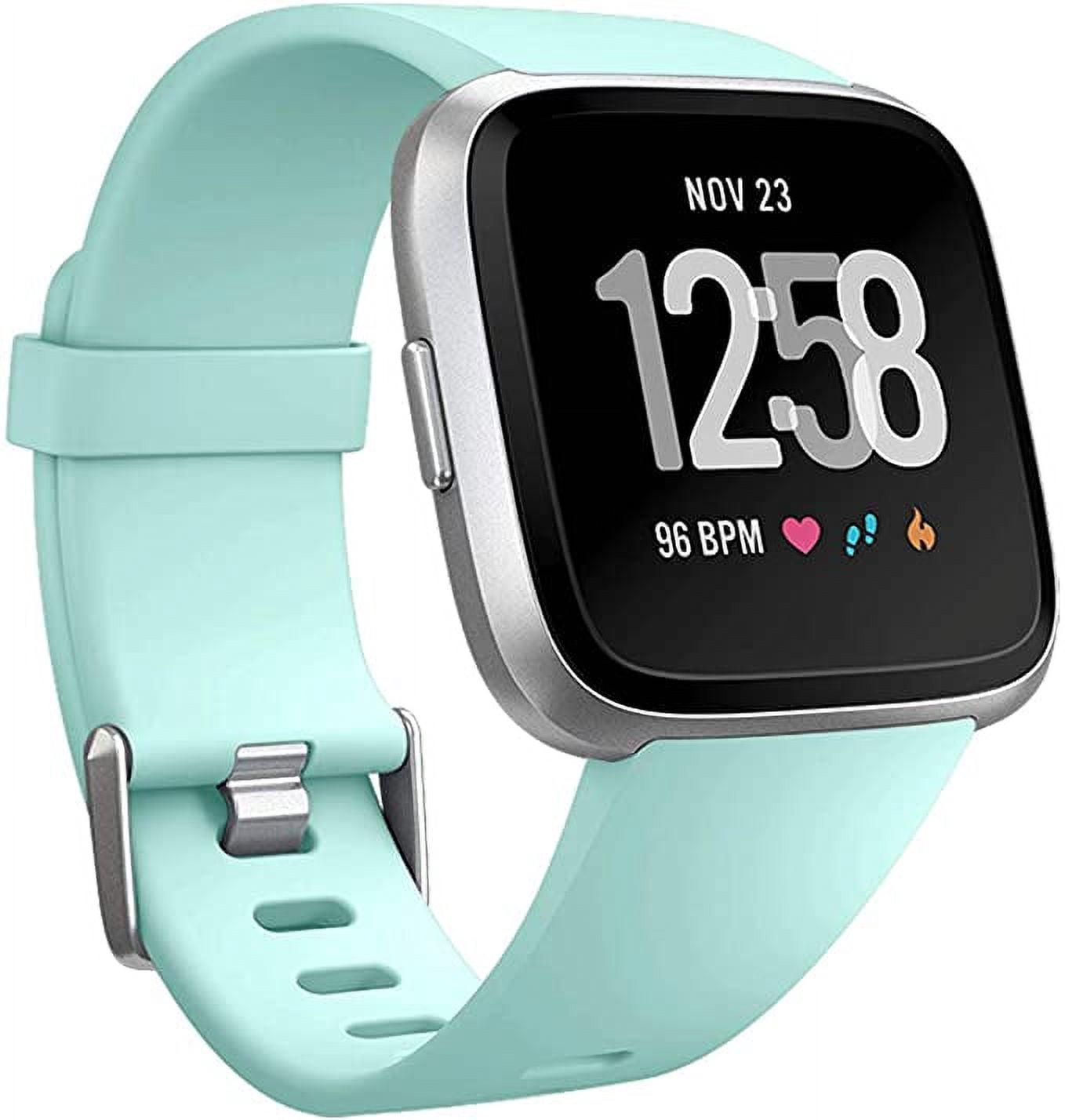 The smart watch strap is compatible with Fitbit versa Smartwatch, versa 2 and versa Lite se watches for women and men（ Marine Green-S）