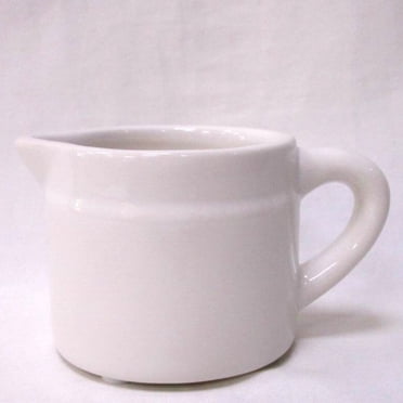 Set of 2 Glazed White Creamer