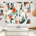 thumbnail image 1 of ORUYROP Rideaux de Cuisine à Fleurs Rouges 27,5x39 Pouces Pétales de Printemps Poche pour Tringle Boho Fleurs Feuilles Femme Plante Style Ferme Imprimé Salon Chambre Rideaux de Fenêtre Habillage Tissu 2 Panneaux, 1 of 6