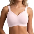 thumbnail image 1 of Elly Wireless Bra for Women Full Coverage Seamless Everyday Wear Mesh Lace Design Underwire Free Comfort, 1 of 4