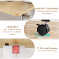 thumbnail image 3 of Drop Leaf Dining Table with 2-Tier Storage, Rolling Kitchen Table on Lockable Wheels, Space-Saving Folding Table for 4-6, 3 of 6