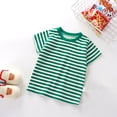 thumbnail image 2 of TZEWGL Chemise Décontractée pour Nouveau-Né à Manches Courtes Rayée Couleur Unie Col Rond pour Bébés Taille 6-7T, 2 of 7