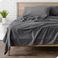 thumbnail image 1 of Bare Home Flannel Sheet Set - 100% Cotton - Deep Pocket - Twin, Gray, 3-Pieces, 1 of 7