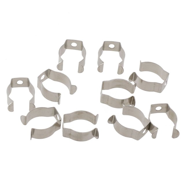 10Pcs Tools Spring Terry Clips Stainless Steel 6/10/12/16/19/25/28mm Garages Cabinets Tools Storage Narrow Base Tool Pipes Clamp 19mm