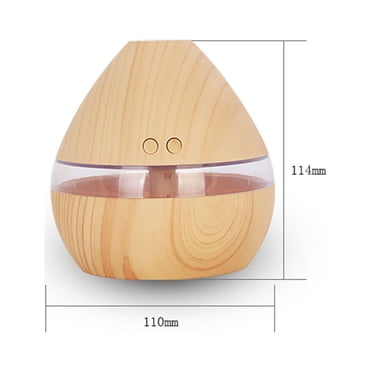 Diffuseur d'Aromathérapie avec Huiles Essentielles Usb Grain de Bois Diffuseur d'Huiles Essentielles Led Humidificateur d'Aromathérapie Atomiseur Humidificateur avec Diffuseur d'Huiles Essentielles