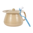 thumbnail image 4 of Milaget Portable Spittoon Bedside Urinal Portable Handle Multifunction with Brush Toilet Yellow apricot, 4 of 9