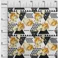 thumbnail image 1 of oneOone Cotton Cambric Yellow Fabric Triangle Craft Projects Decor Fabric Printed By The Yard 56 Inch Wide, 1 of 4