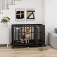 thumbnail image 2 of PawHut Cage pour Chien en Acier Robuste de 49 Pouces, Chenil Cage pour Animal, Noir, 2 of 10