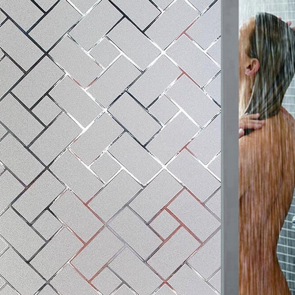 TopLLC Film d'Intimité pour Fenêtre, Autocollant de Fenêtre pour Salle de Bain en Verre Givré à Adhérence Statique, Revêtement Vinyle Amovible Sans Adhésif Bloquant les UV à Motif Floral, Autocollants Décoratifs pour Fenêtre pour Maison Bureau Salle de Bain
