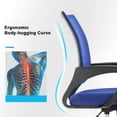 thumbnail image 2 of BestOffice Ergonomic Office Desk Mesh Computer Back Support Modern Executive Adjustable Task Rolling Swivel Chair, Blue, 2 of 8