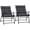 Grey, variant on Outsunny Outdoor Folding Chairs Set of 2, Padded Camping Chairs, Red
