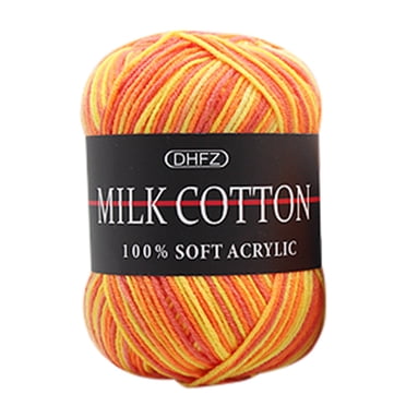 Bilqis Colorful Hand Knitting 50g Knitting Crochet Milk Soft Baby Cotton Wool Yarn
