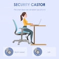 thumbnail image 4 of Vinsetto Mesh Office Chair, Small Computer Desk Chair, Space Saving, Blue, 4 of 10
