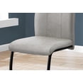thumbnail image 2 of Monarch Specialties Dining Chair, Set Of 2, Side, Upholstered, Kitchen, Dining Room, Fabric, Metal, Grey, Black, Contemporary, Modern, 2 of 4