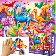 QUOKKA Giant Floor Puzzles for Kids 3 6 - 48 Piece Dino Puzzle - Large Piece Puzzles for Toddlers