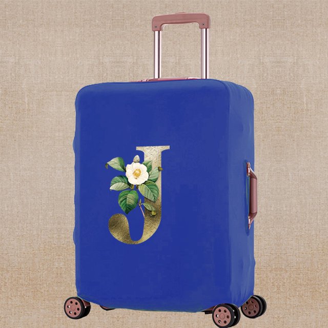 Luggage Cover Scratch Resistant Trolley Protective Case Apply To 18-32 Inch Golden Flower Print Suitcase Travel Accessory Covers 8Golden flower J M (22-25inch)