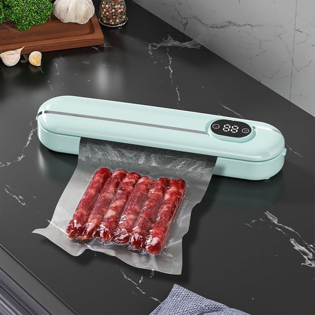 Kbndieu Vacuum Sealer, Food Protector Vacuum Sealer Machine, Automatic Food Vacuum Sealer for Food Preservation Sealing Packing System, for Fresh Food and Food Storage Home Essentials