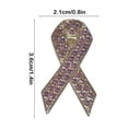 thumbnail image 3 of Decorative Pink Ribbon Pin Alloy Brooch for Breast Cancer Awareness Women Accessory Lapel Pin for Support Gifts, 3 of 6