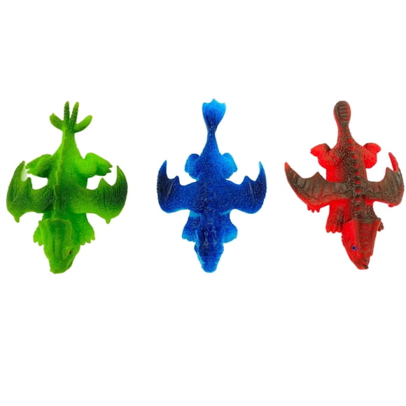 6 Piece Dinosaur Catapult Toy Set Flexible TPR Material Launching Game for Kids Stress Novelty Idea
