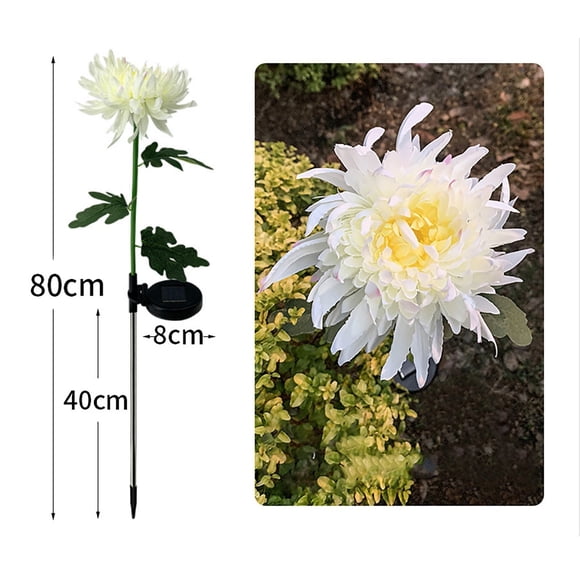 Piwvid Lumières de Jardin à Fleurs à DEL à Énergie Solaire avec Piquets de Sol, Éclairage Extérieur Automatique du Crépuscule à l'Aube pour Allées de Cour, Patios et Jardins