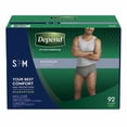 thumbnail image 2 of Depend Men's Maximum Absorbency Underwear, Small/Medium 92, 2 of 2