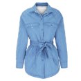 thumbnail image 4 of CEHVOM Manteau Sans Capuche Chaud Uni pour Femmes, Coupe Ajustée, Parka d'Hiver, Manteau, Liquidation, 4 of 6