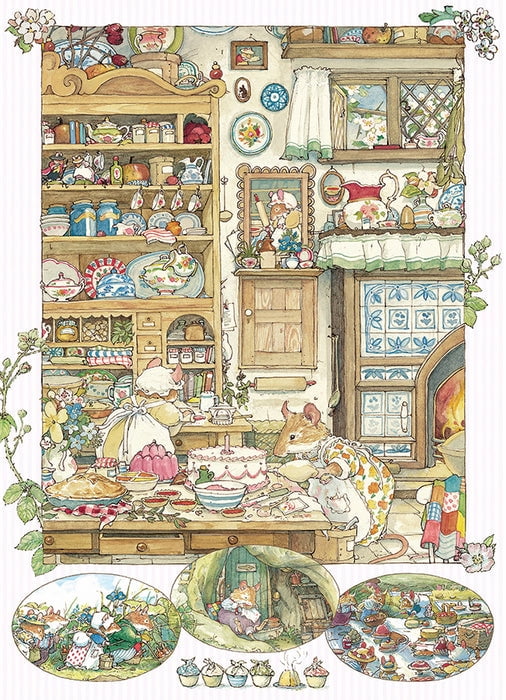 Cobble Hill 500 Piece Puzzle - Brambly Picnic - Sample Poster