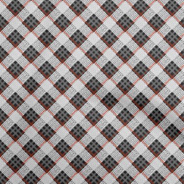 oneOone Cotton Poplin Orange Fabric Check with Texture Sewing Fabric by The Yard Printed DIY Clothing Sewing Supplies 56 Inch Wide