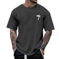 thumbnail image 1 of Kcodviy Homme Été Plage Petits Hommes Grande Taille Chemises Imprimé Arbre T-Shirt Grand Fils T-Shirts pour Hommes Blouse Manche Courte O T-Shirt Homme Col Hauts T-Shirt, 1 of 3