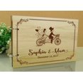 thumbnail image 2 of Personalised Wooden Guest Book Couple On Cycle Wedding Engraved Advice Book Custom Scrapbook, 2 of 2