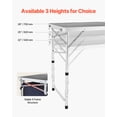 thumbnail image 4 of VEVOR Table de Cuisine de Camping Pliable Portable Station de Cuisson 3 Hauteurs Réglables Aluminium, 4 of 9