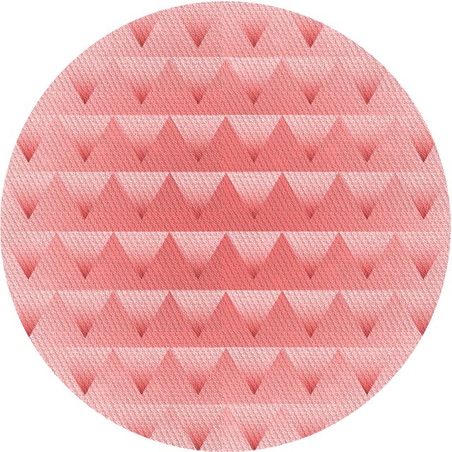 Ahgly Company Tapis Rond Lavable en Machine Intérieur Transitionnel Rose Flamant, 8 Pieds Rond