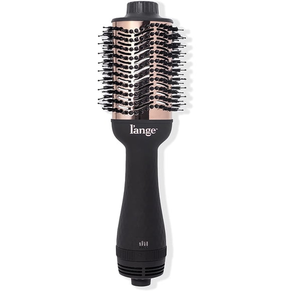 L'ange Hair Le Volume 2-in-1 Titanium Blow Dryer Brush Blush Hot Air Brush with Oval Barrel