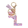 thumbnail image 2 of lionlar Resin Keychain Ornaments Girls English Alphabet Keyring Keychain L L, 2 of 9