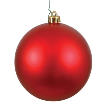 Vickerman 4" Red Matte Ball Ornament, 6 per Bag