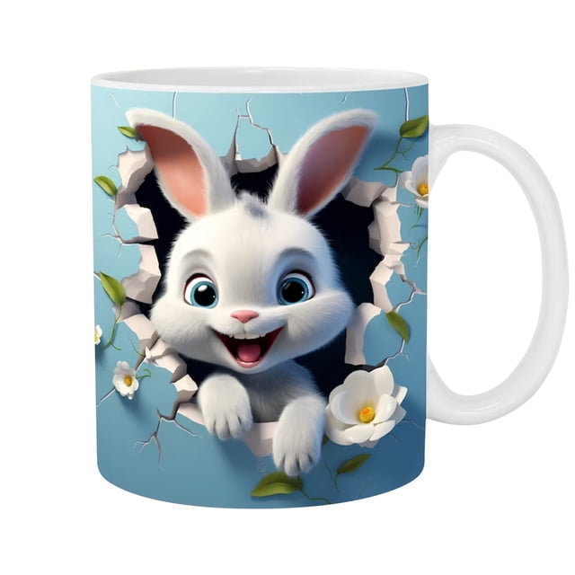 350ml Easter Ceramic Coffee Mug and Tea Cup, Valentines Day Drinkware
