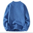 thumbnail image 4 of Ketyyh-chn99 Cardigan Classique en Molleton à Fermeture Éclair pour Homme Mode Homme Décontracté Couleur Unie Simple Col Ras du Cou Chandail Chandail Bleu,3TG, 4 of 5