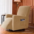 thumbnail image 4 of Subrtex Housse Extensible pour Fauteuil Inclinable 1 Pce, Housse Texturée à Carreaux avec Poches, 4 of 6