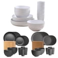 thumbnail image 1 of Iumwxz Kitchen Gadgets Kitchen Utensil Set Bowl Plates Cup Tableware 16 Piece Solid Color Household Plastic Drop Resistants Tableware Set Kitchen Accessories Gray Plastic Rollbacks on Essentials, 1 of 7