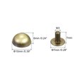 thumbnail image 2 of Unique Bargains 10x6mm Screw Back Rivets Solid Round Head Leather Studs Bronze Tone 10 Pack, 2 of 5