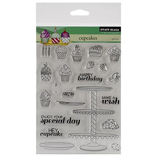 Penny Black Decorative Rubber Stamps, Cupcakes (30-171)
