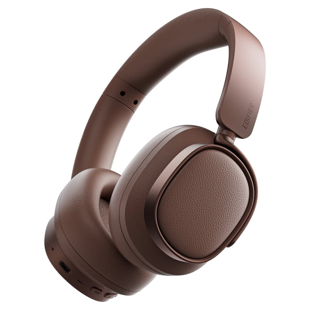 Edifier Écouteurs Antibruit Bluetooth Actifs, 92 H d'Autonomie, Audio Haute Résolution Certifié, Recharge Rapide - Brun