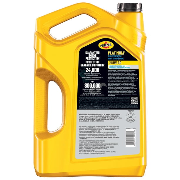 Pennzoil Platinum Synthetic 5W30 Motor Oil 5L - Walmart.ca