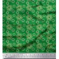 thumbnail image 1 of Soimoi Green polyester Crepe Fabric Artistic Floral Decor Fabric Printed Yard 52 Inch Wide, 1 of 5