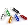 thumbnail image 2 of Unique Bargains 2pcs Chrome Waterproof Aluminum Pill Bottle Cache Holder Container Keychain, 2 of 7