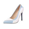 thumbnail image 2 of LSLJS Women's Shoes Splicing Sandals Casual Comfortable Pumps High Heel Pointed Toe Stilettos, 2 of 8